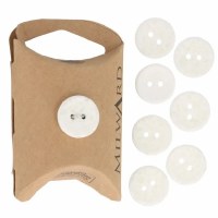 Buttons 15mm 8-pack White