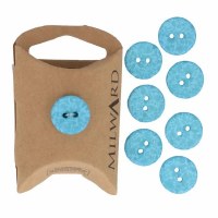 Button 15mm Recycled Blue