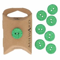 Button 15mm Recycled Green