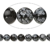 Bead Snow Obsidian 8mm