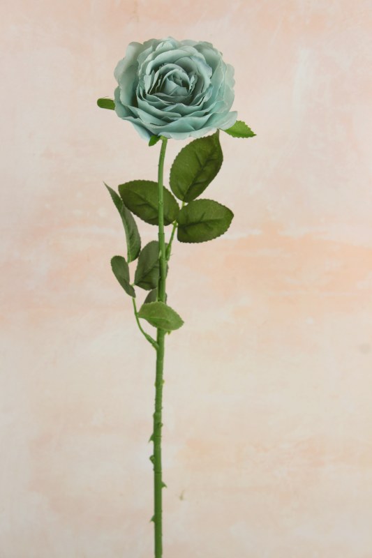 Picture of Faux Single Stem Rose Admiral Blue 63cm