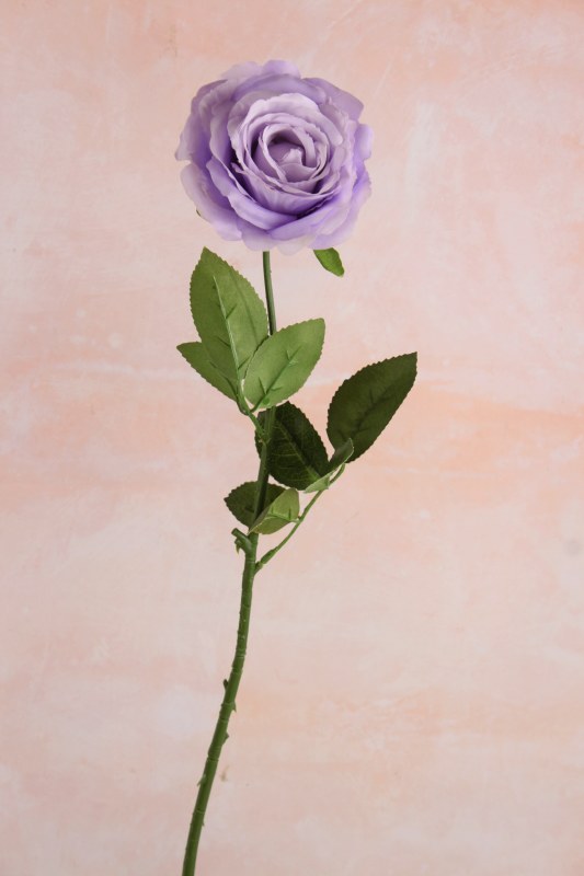 Picture of Faux Single Stem Rose Lilac 63cm