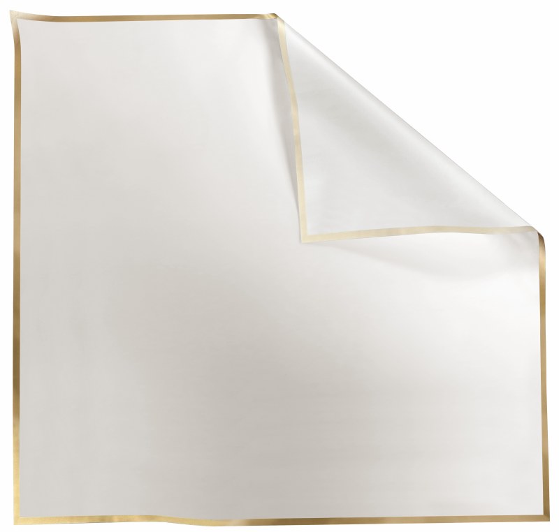 Picture of Cello Sheets 70cm x 70cm White/Gold 100pcs
