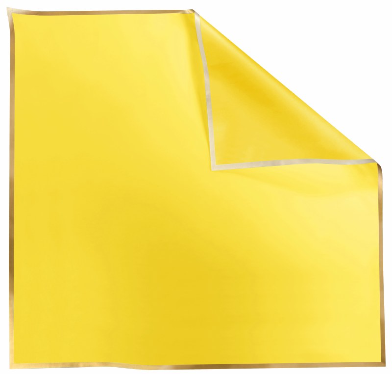 Cello Sheets 70cm x 70cm Yellow/ Gold 100pcs