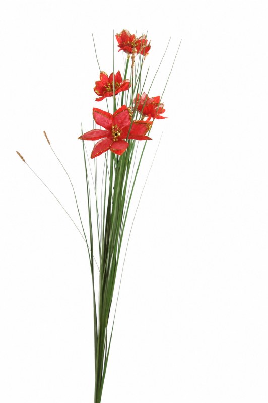 Christmas red poinsettia flower 65cm