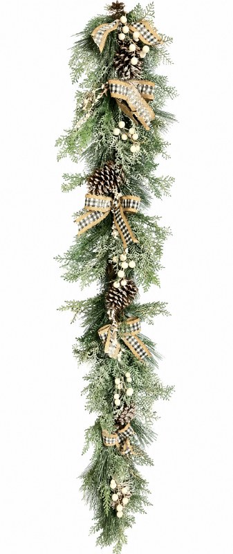 Pine Frosted Christmas Garland 62"