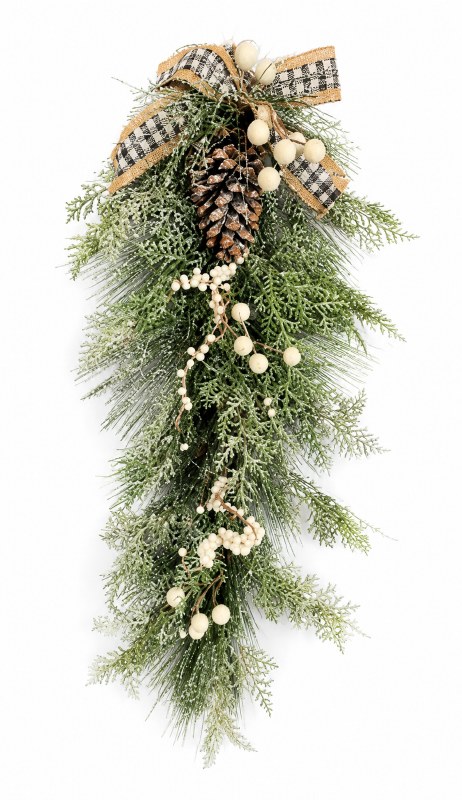 White Snow Spruce TearDrop 25"