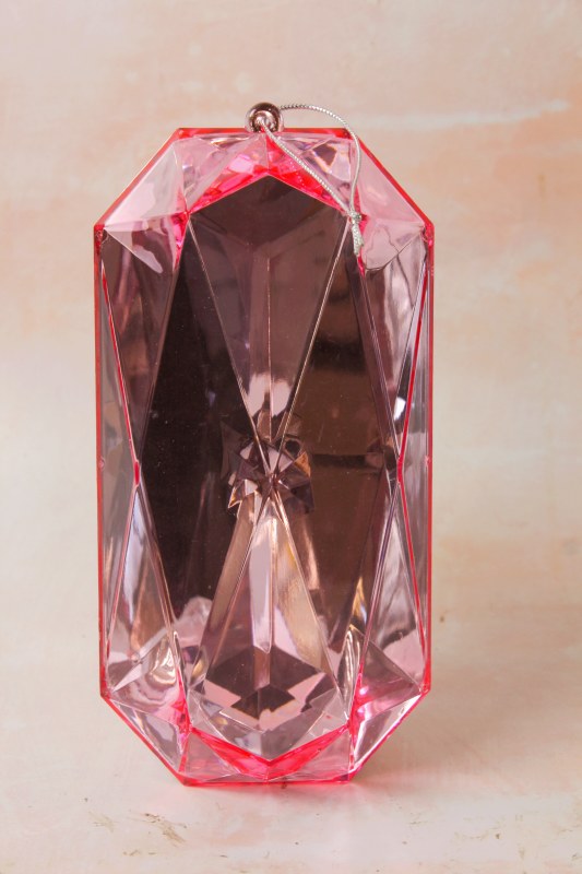 Picture of Christmas Gem Ornament 11x8x22cm Pale Pink