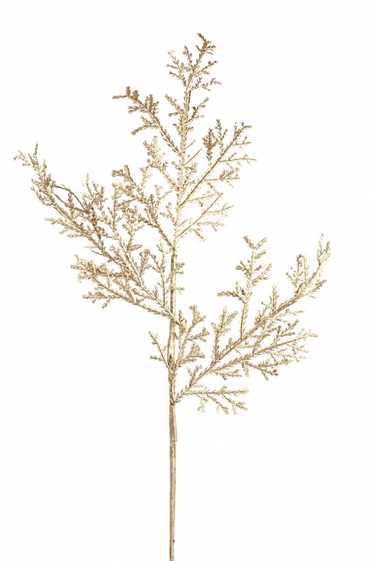 Faux Champagne Christmas leaves 26" Champagne