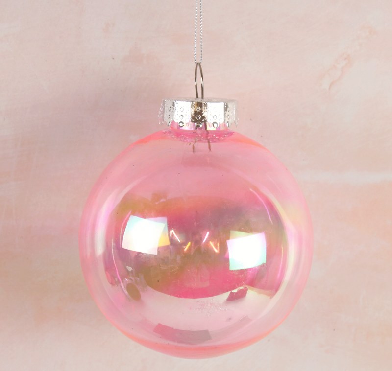 Picture of Bauble Pink Iridescent Large 120mm