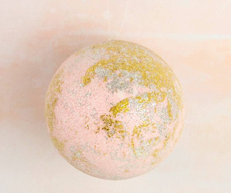 Bauble Extra Large Pink/ Champagne 4.75"