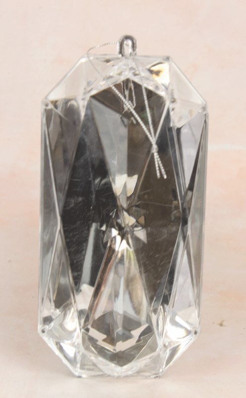 Picture of Christmas Gem Ornament 7.5" Silver