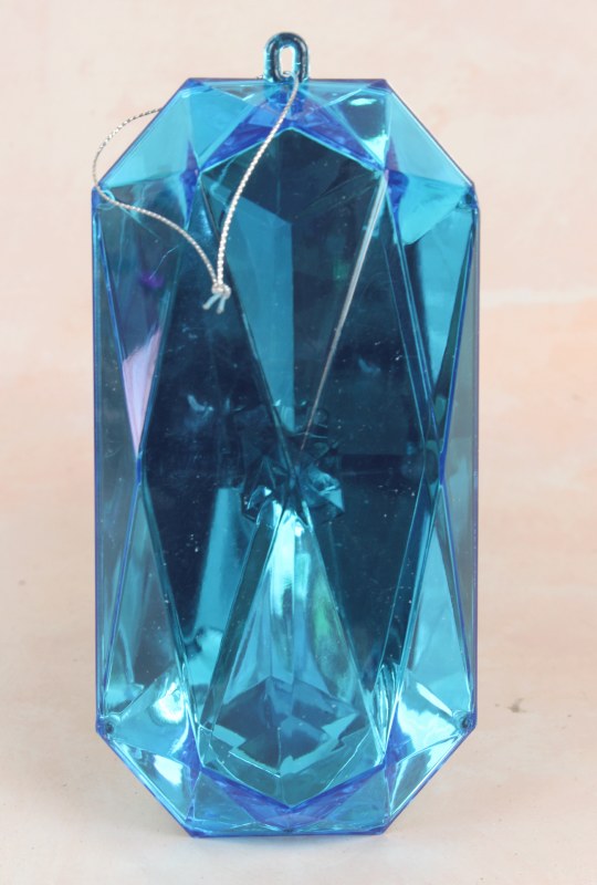 Picture of Christmas Gem Ornament 7.5" Turquoise