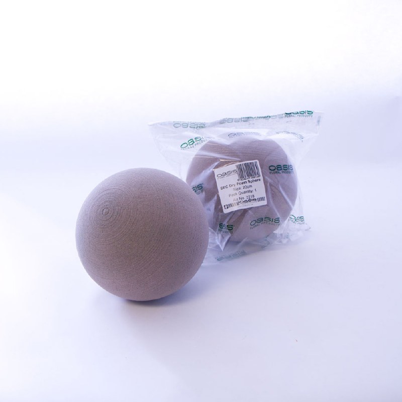 1 x 20cm dried foam sec oasis sphere