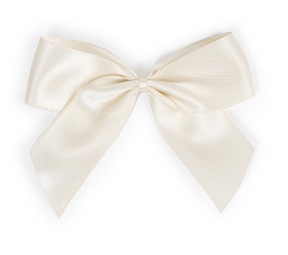 Satin Bow Ivory x 50pcs 8.5cmx6cm