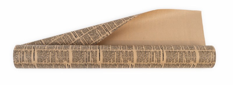 Picture of Florist Kraft Paper Nat/ Black Newspaper 70cm x 40m
