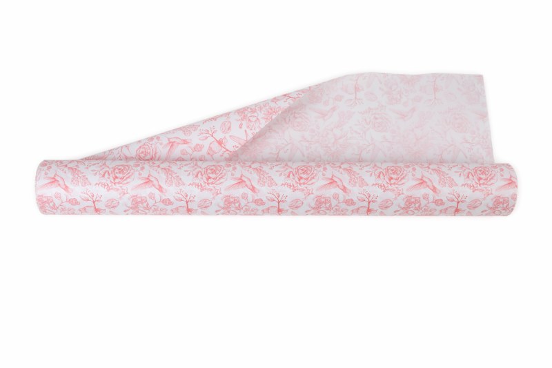 Picture of Florist Kraft Paper White/ Pink 70cm x 40m