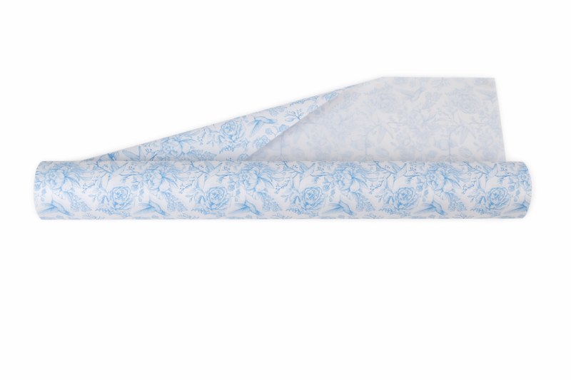 Picture of Florist Kraft Paper White/ Blue 70cm x 40m