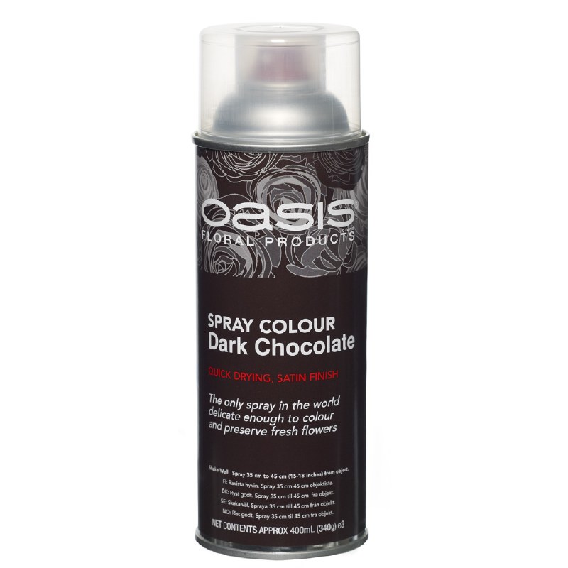 Dark chocolate oasis florist spray paint,400ml
