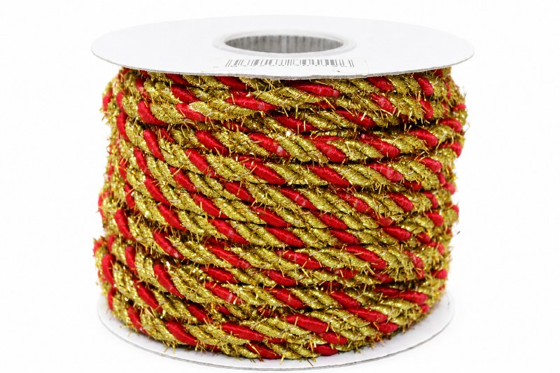 Gold/ red cord decorative ribbon, 20 yards