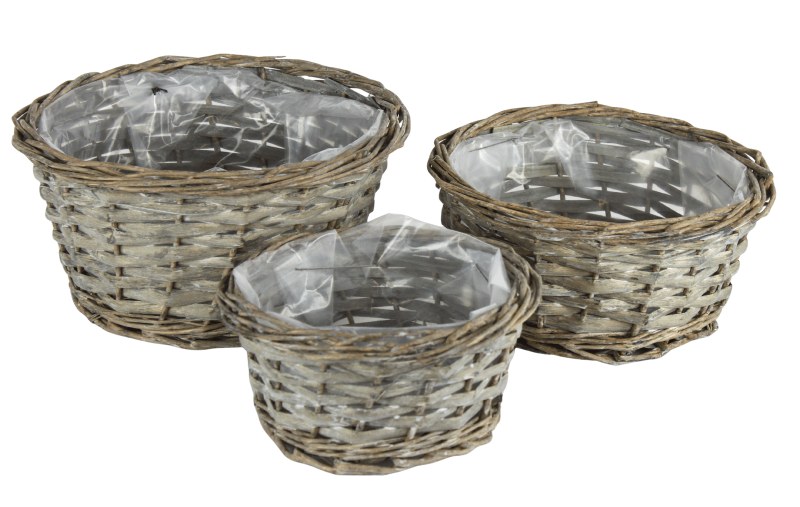 Picture of Wicker Florist Planter Set x 3