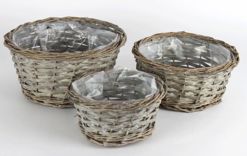 Picture of Wicker Florist Planter Set x 3