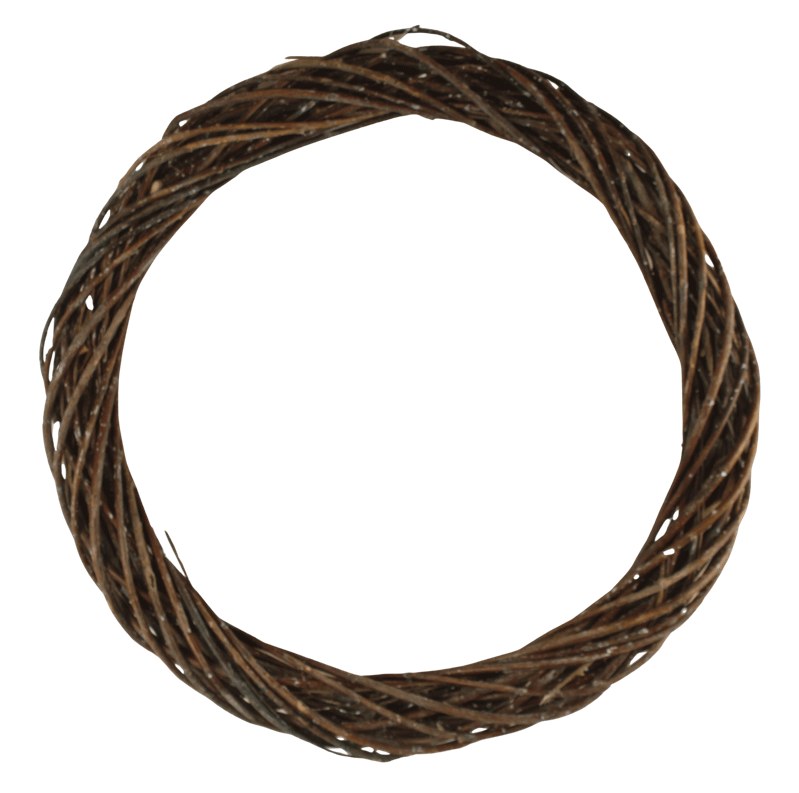 Natural Brown Wicker Wreath Ring 45cm