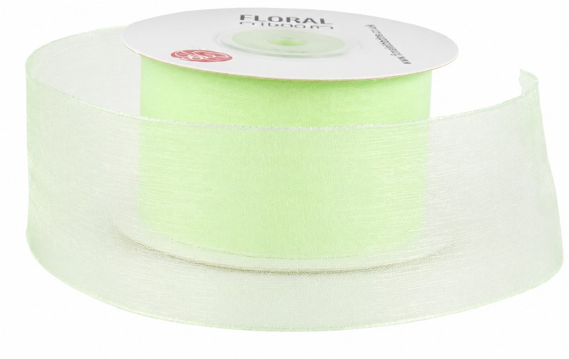 Organza Ribbon 4cm x 25Yards Cream/ Pale Yellow