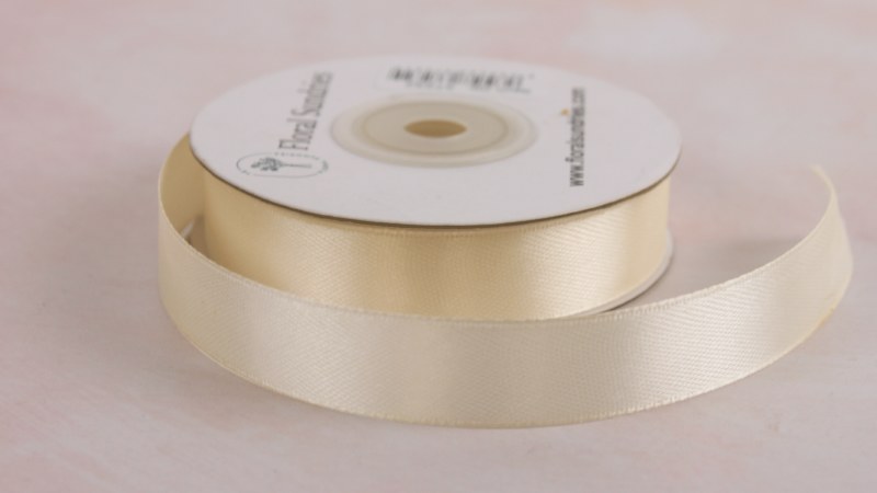 Satin Ribbon 15mm x 25 Yards Ivory