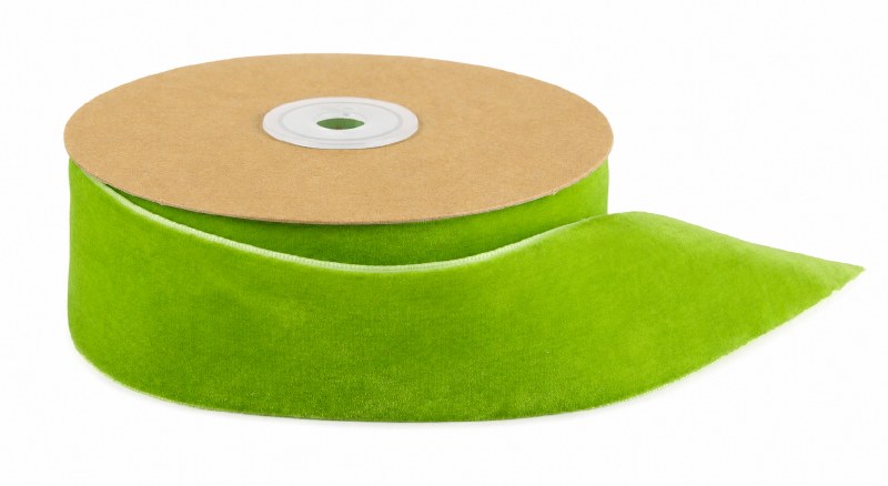 Velvet Ribbon Green 38mm x 10Yards