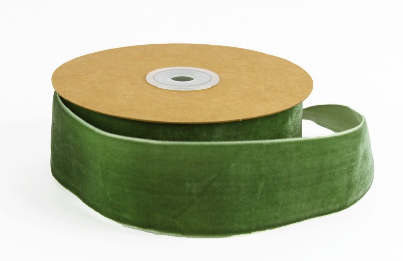 Picture of Velvet Ribbon 38mm x 10 Yards Sage Green