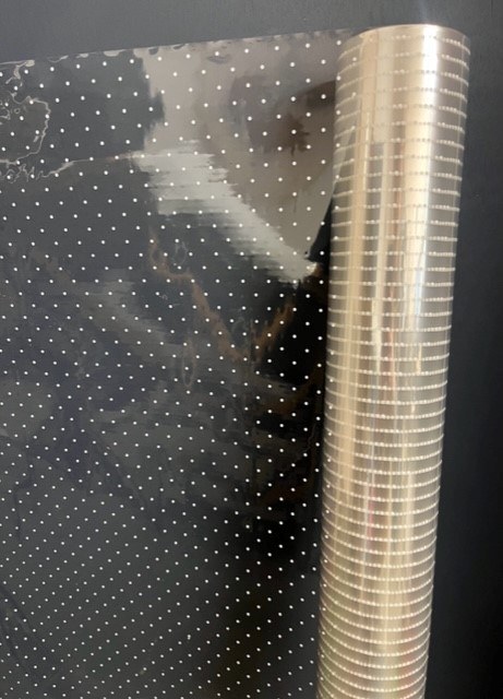 Picture of Cello Florist Wrap White Dot 80cm x 100m