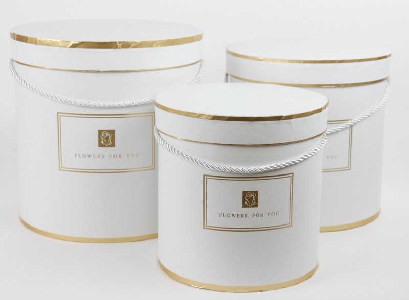 Haute Hat Box x 3 White