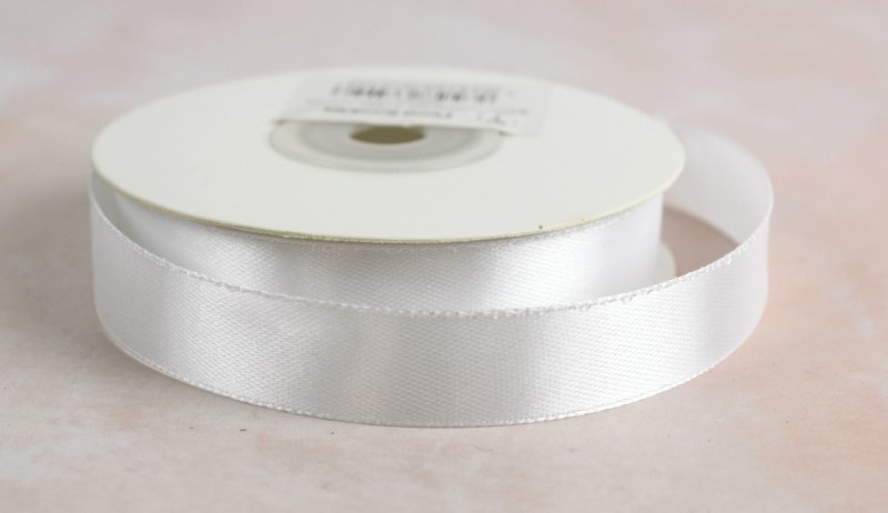 Picture of Satin Ribbon White 15mm x 25 Yards