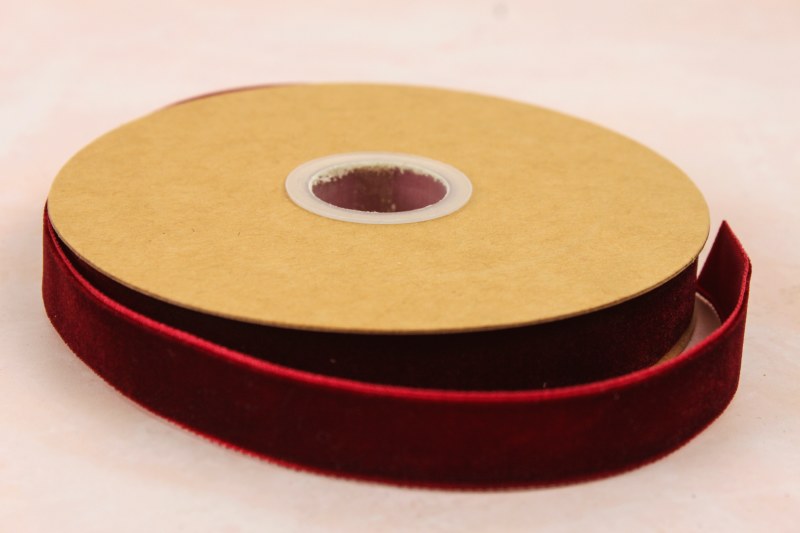 Velvet Ribbon 16mm x 10 Yards Burgundy Plum