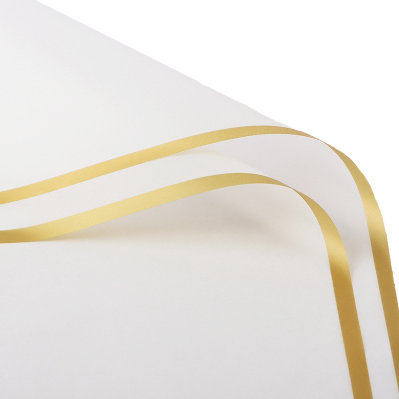 Cello Sheets 57cmx70cm White/Gold 100pcs