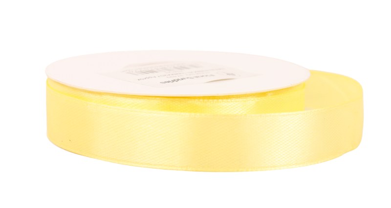 Satin Ribbon 15mm x 25 Yards Lemon