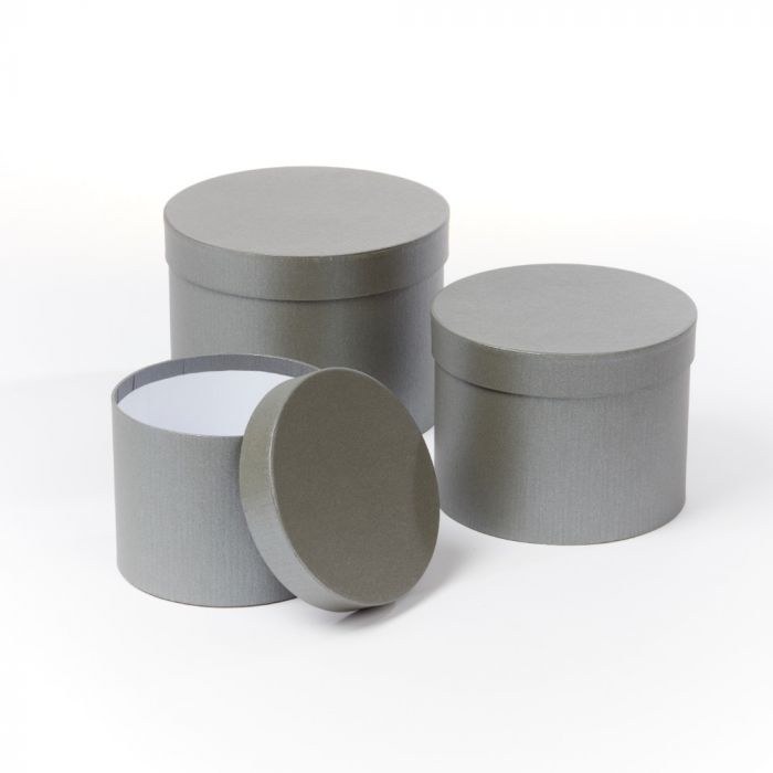 Picture of Florist Hat Boxes x 3 Grey