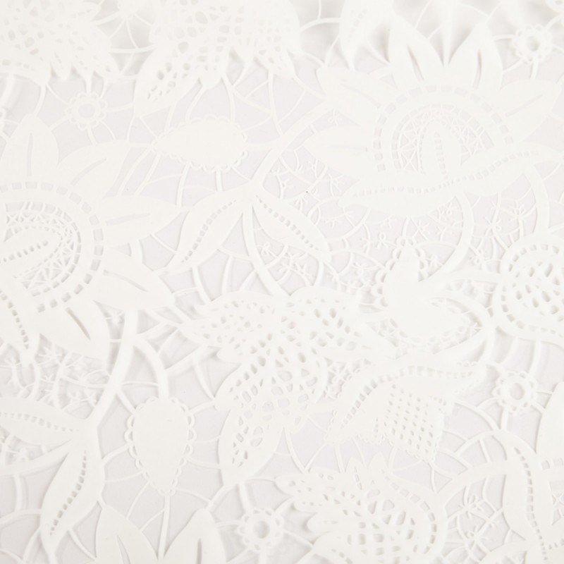Picture of Florist Cellophane Wrap Lace White 80cm x 100m