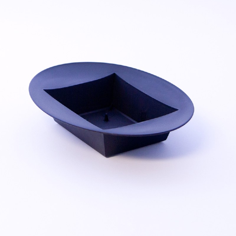 Black oval plastic florist designer bowl