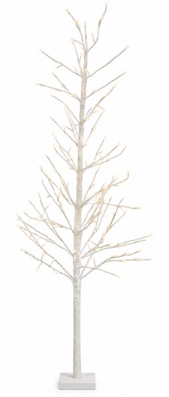 White Pre Lit Twig Paper Tree 150cm Warm White
