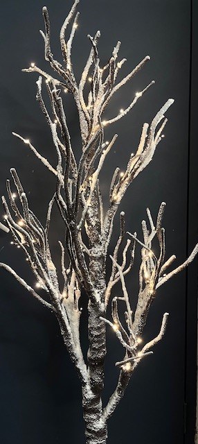 Brown Snow Pre Lit Twig Paper Brown Snow Tree 160cm