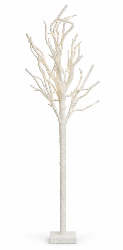 120cm Pre Lit White Glitter Christmas Tree
