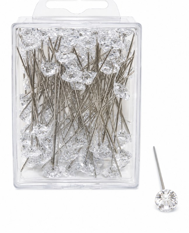 Diamante pins large x100