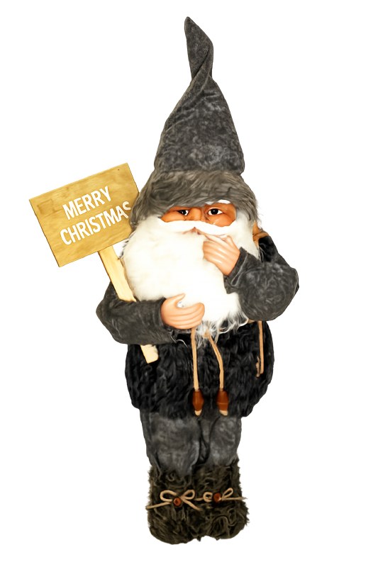 Christmas Grey Santa Merry Christmas small
