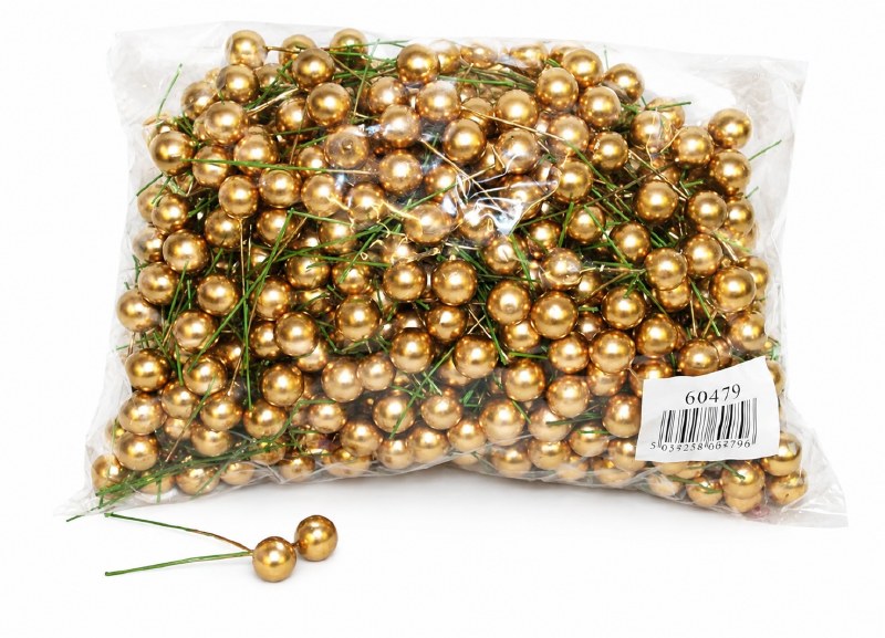 Gold Christmas berries 12mm