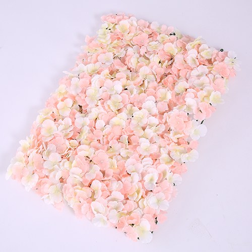Artificial Hydrangea Flower Wall Pink/Cream 23" x 16" approx