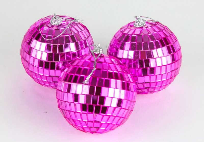 Picture of Disco Bauble Fuchsia 8cm x 3