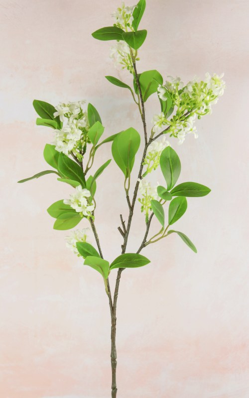 Faux Blossom Stem White 80cm