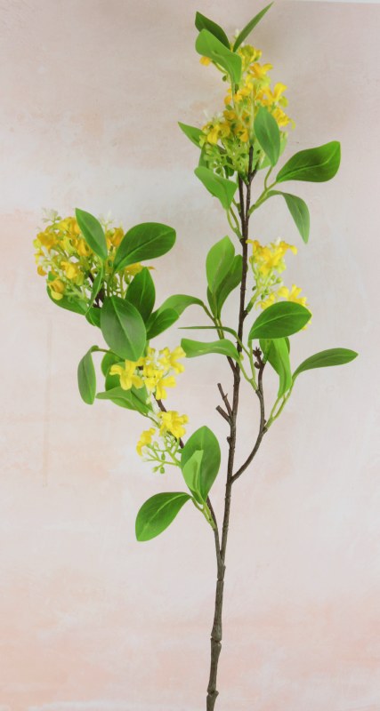 Picture of Faux Blossom Stem Yellow 80cm